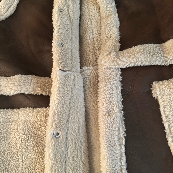 4 In 1 Shearling Faux Leather Long Coat - NWT!!! - Picture 5 of 15